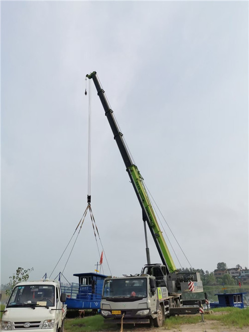 桐柏县桥梁建设吊装案例